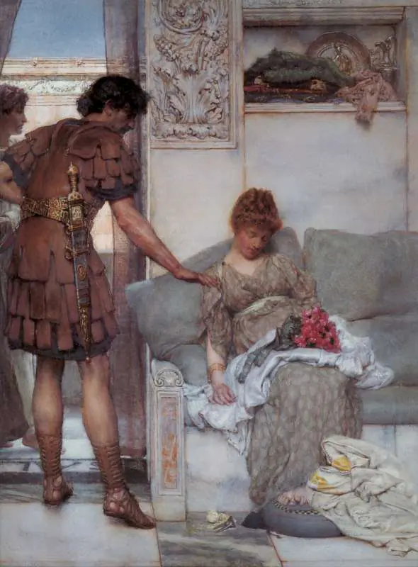 Alma-Tadema — Néma üdvözlet festményreprodukció