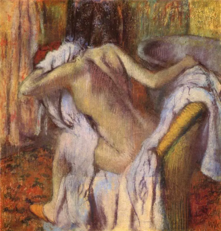 Edgar Degas — Fürdés után festményreprodukció