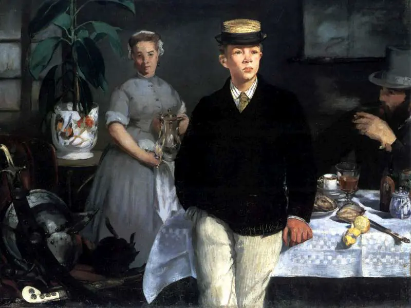 Édouard Manet — Reggeli a műteremben festményreprodukció