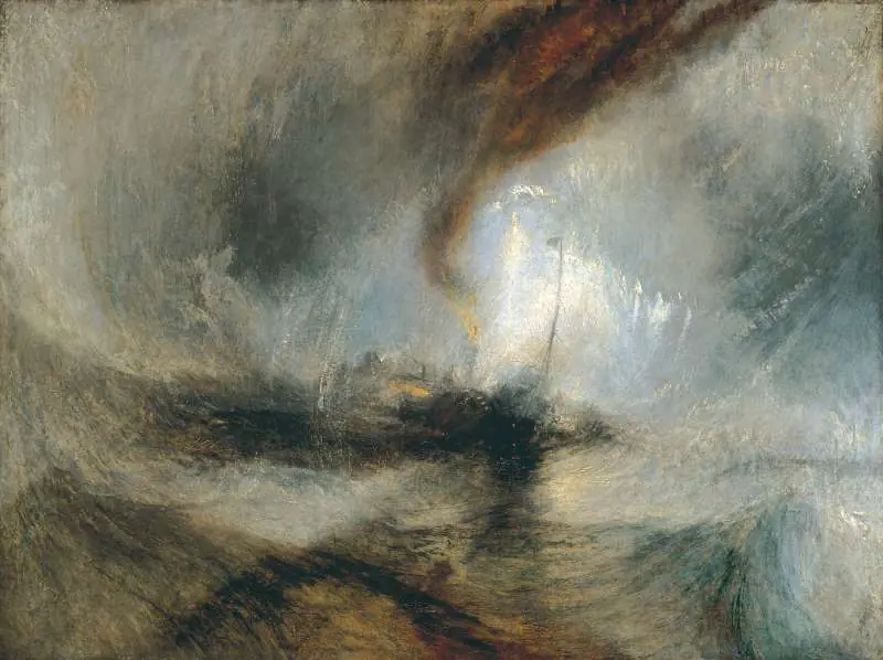 J. M. W. Turner — Hóvihar a kikötő előtt festményreprodukció